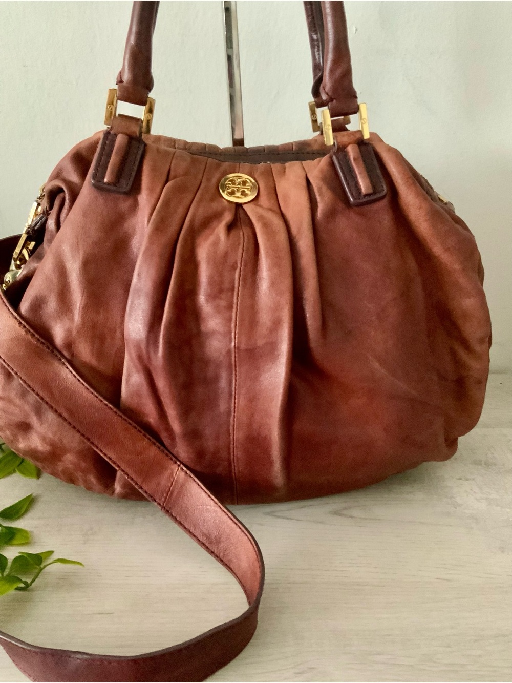 TORY BURCH VERONA COGNAC CROSSBODY SATCHEL BAG - Picture 3 of 15